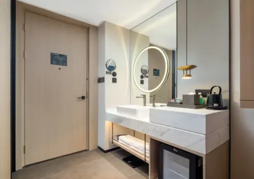Ye Bo Double Bed Room (Fridge + Makeup Mirror + Electric Curtains + Mobile Screen Projection)
