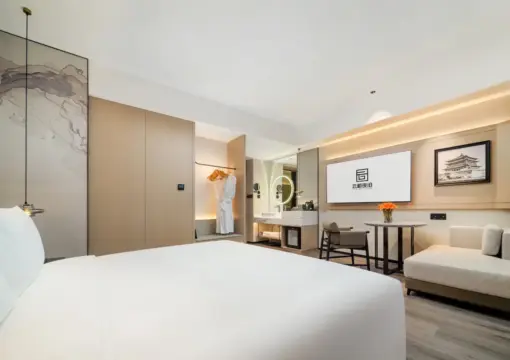 Ye Bo Double Bed Room (Fridge + Makeup Mirror + Electric Curtains + Mobile Screen Projection)