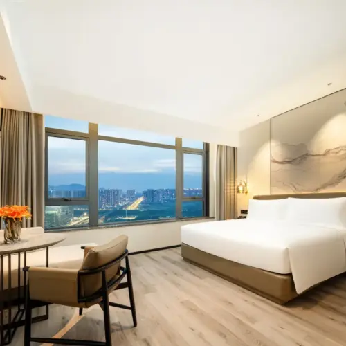 Ye Bo Double Bed Room (Fridge + Makeup Mirror + Electric Curtains + Mobile Screen Projection)