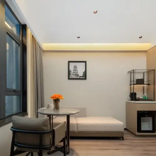 Yun He Double Bed Room (Fridge + Full-Length Mirror + Mobile Screen Projection + Electric Curtains)