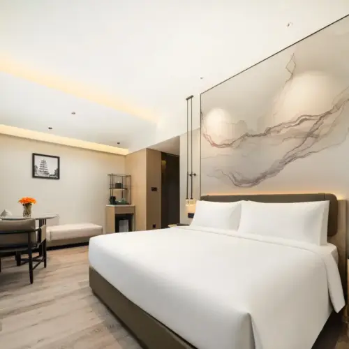 Yun He Double Bed Room (Fridge + Full-Length Mirror + Mobile Screen Projection + Electric Curtains)