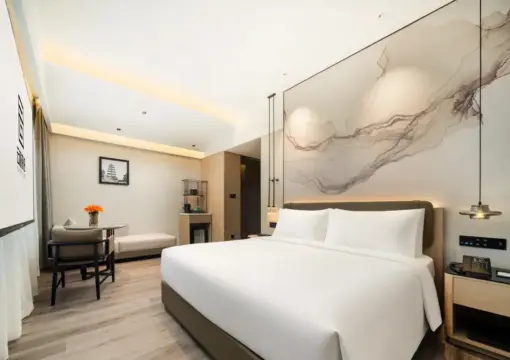 Yun He Double Bed Room (Fridge + Full-Length Mirror + Mobile Screen Projection + Electric Curtains)