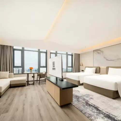 Yun He Twin Room (Fridge + Full-Length Mirror + Mobile Screen Projection + Rotating TV)